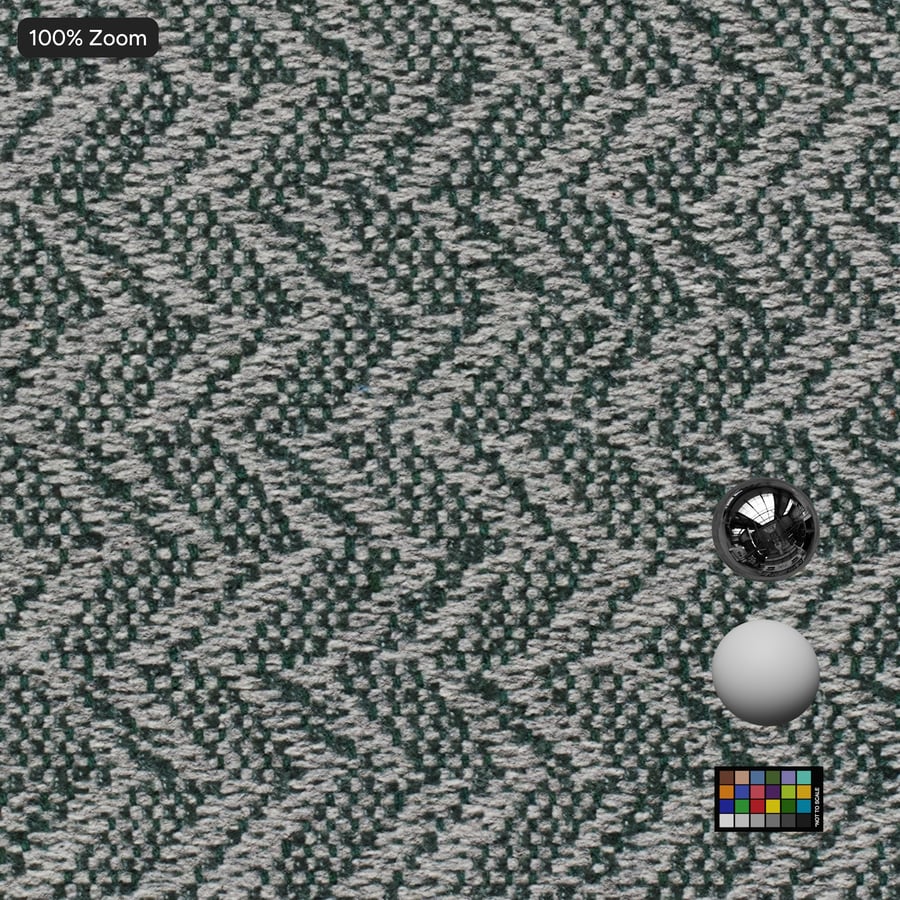 Zigzag Herringbone Upholstery Fabric Texture, Green