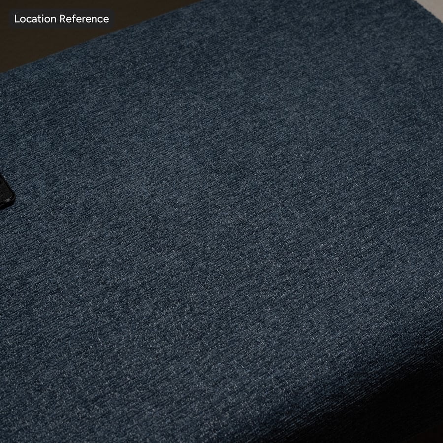 Tekstur Kain Pelapis Chenille Heathered, Biru Tua