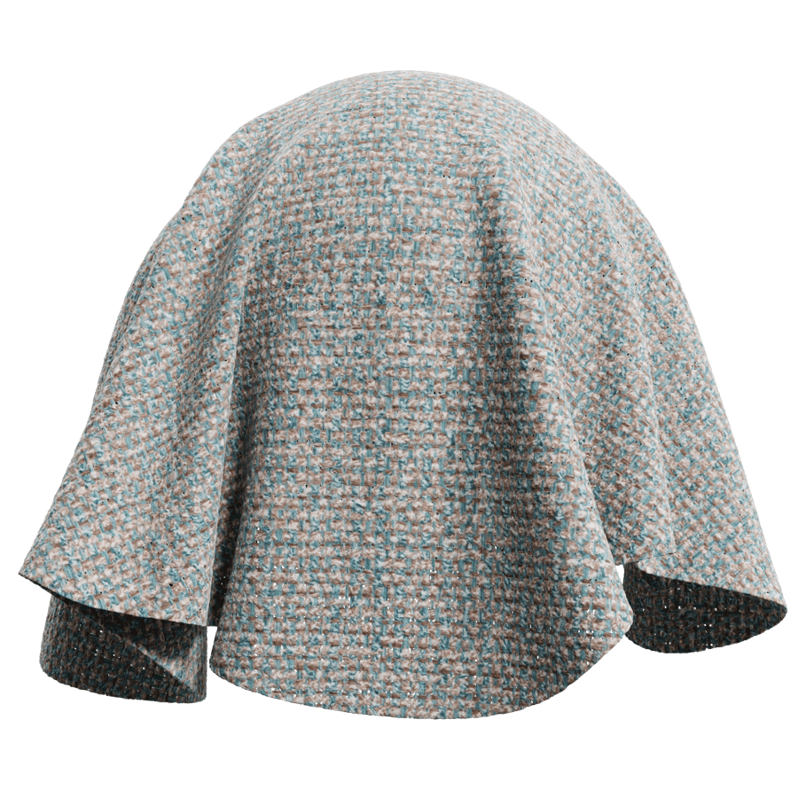 Slubbed Boucle Upholstery Fabric Texture, Teal Taupe