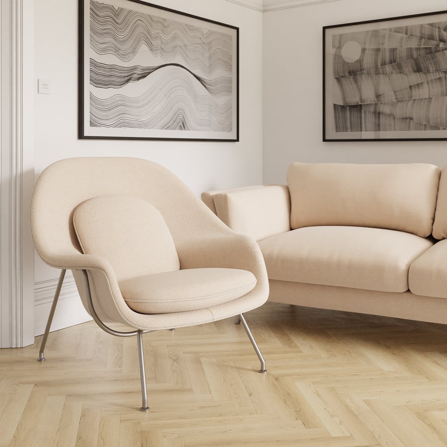 Verwitterter, geschliffener Polsterstoff, Beige