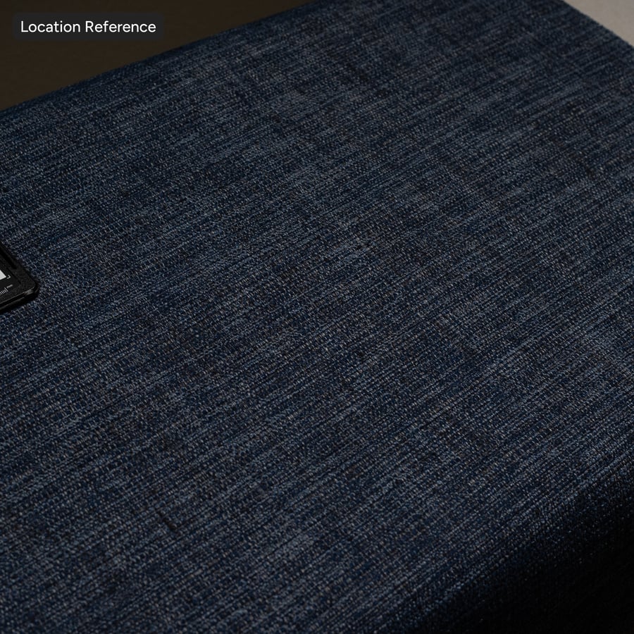 Basketweave Slubbed Upholstery Fabric Texture, Stark Blue