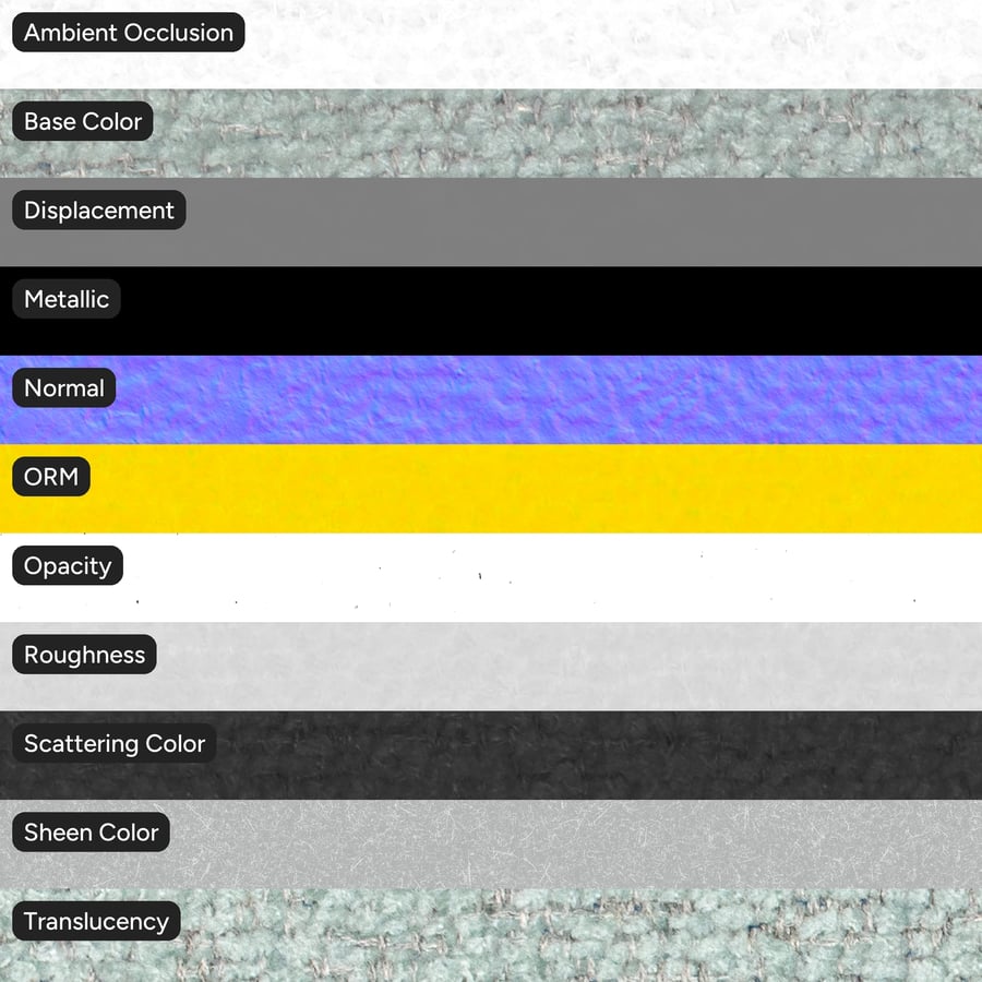Chenille-Polsterstoff Textur, Salbei Grün