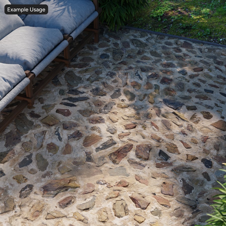 Textura de calçada de pedra de entulho