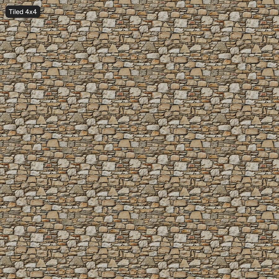Rubble Stone Wandtextur, Chalky Beige