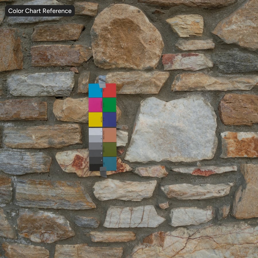 Rubble Stone Wall Texture, Staubige Creme