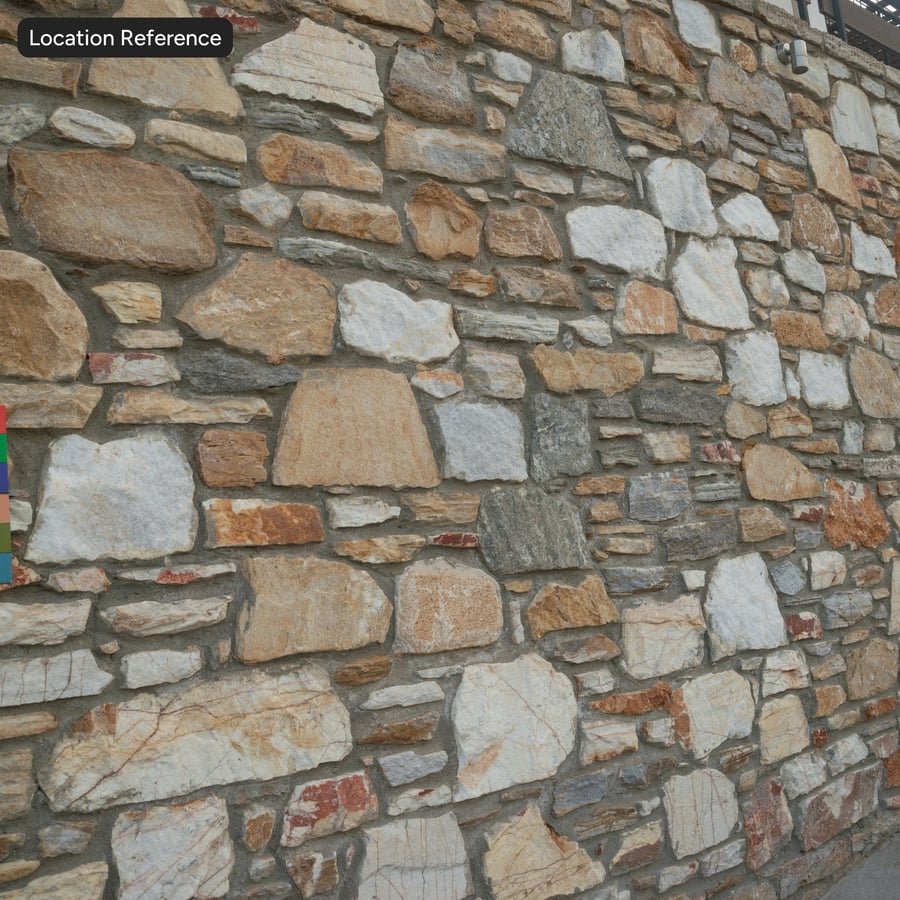 Rubble Stone Wall Texture, Staubige Creme