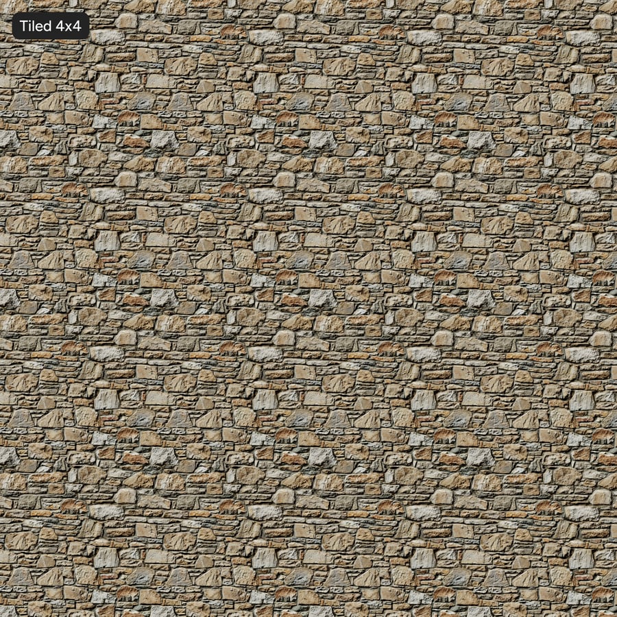 Rubble Stone Wall Texture, Staubige Creme