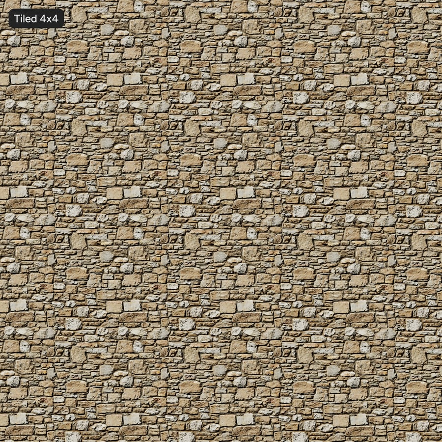 Textura de parede de pedra Rubble, bege arenoso