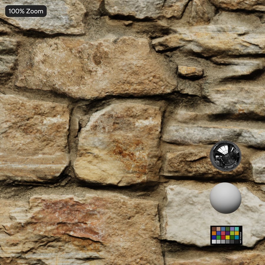 Textura de parede de pedra Rubble, bege arenoso