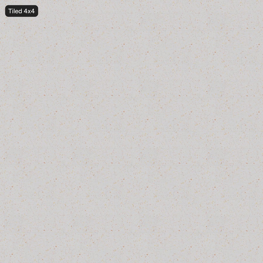 Scattered Chip Offset Square Terrazzo Tile Texture, White Citrus