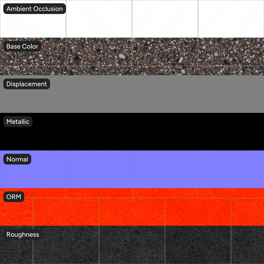 Offset τετράγωνο κεραμίδι Terrazzo Texture, μπορντό
