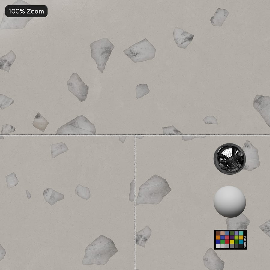 Nagy Chip Offset Square Terrazzo csempe textúra, krémfehér