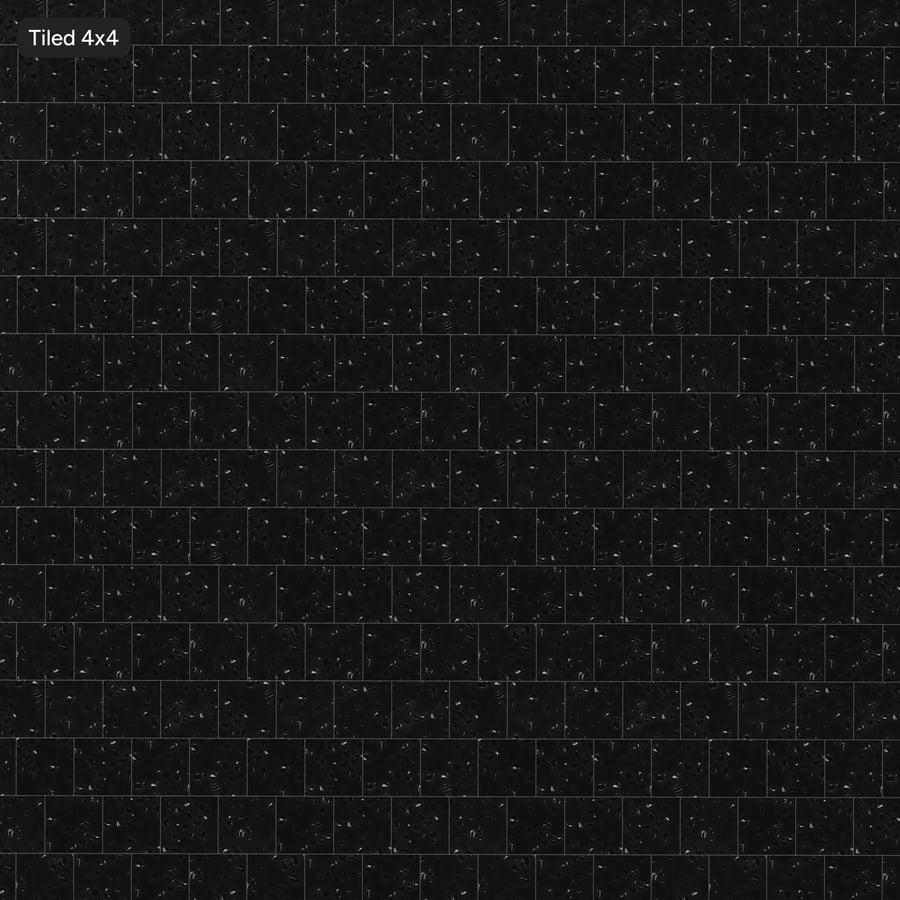 Veľká štiepka Offset Square Terrazzo Tile Texture, Black Onyx