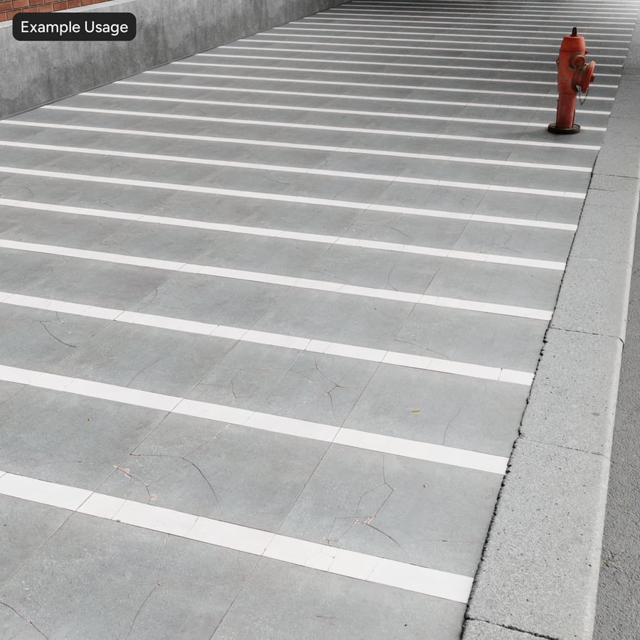 Sprucken sten trottoar med remsor Textur