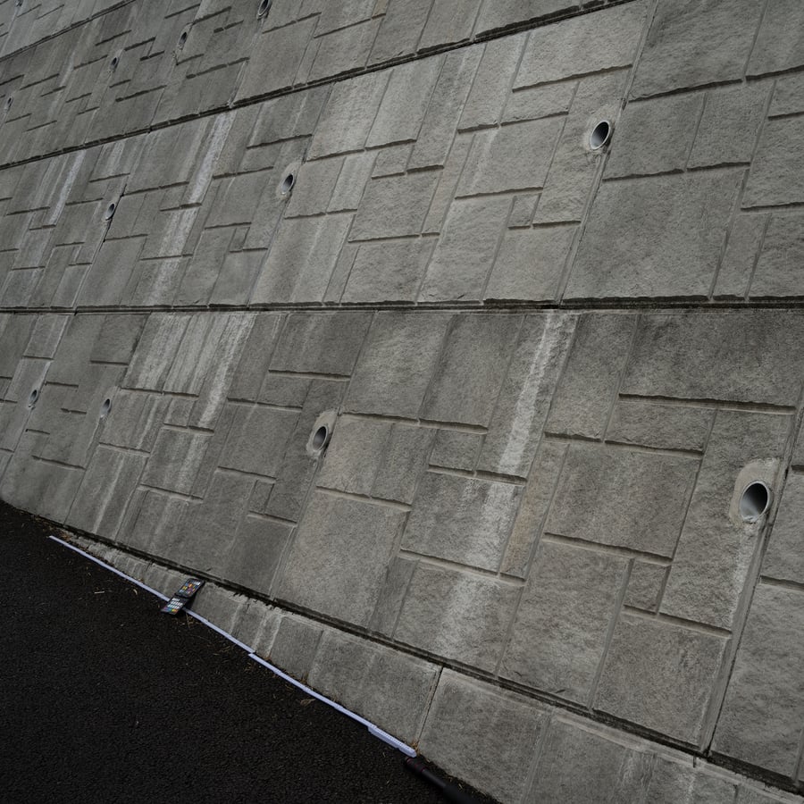 Irregular Stained Retaining Stone Wall Texture