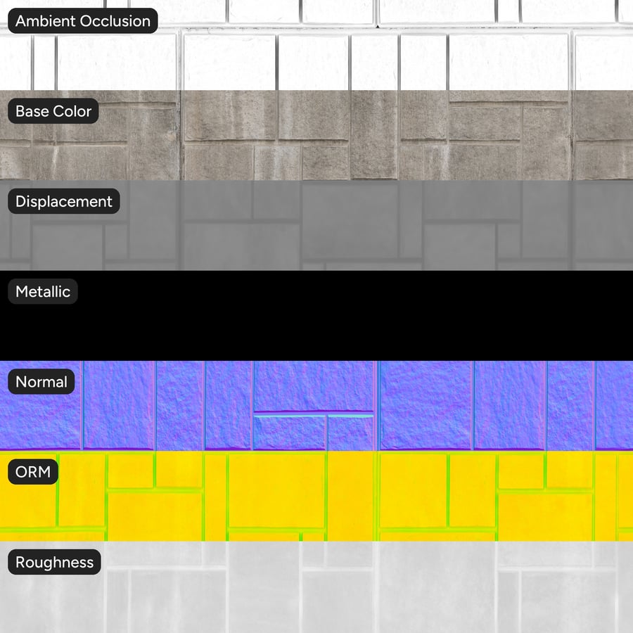 Irregular Stained Retaining Stone Wall Texture