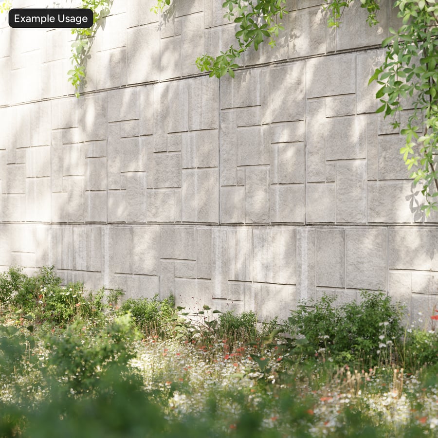 Irregular Stained Retaining Stone Wall Texture