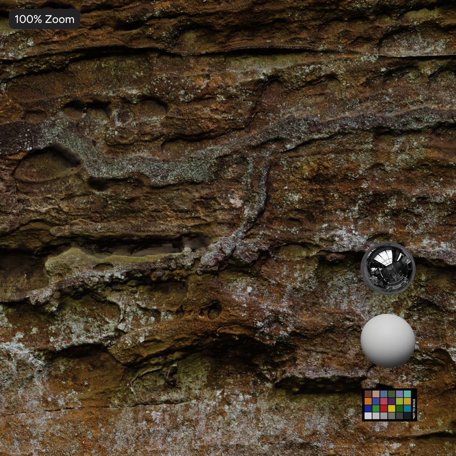 Stratified Sandstone Cliff Texture
