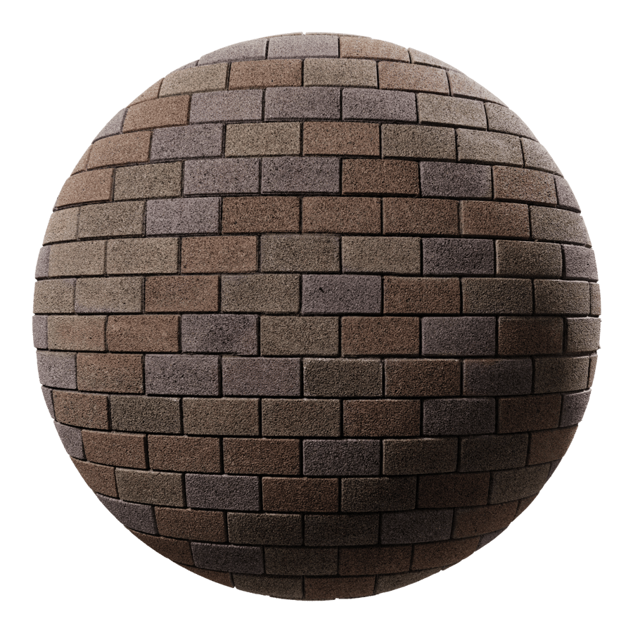 Sandfaced Running Bond Brick Paver Texture, Multicolour