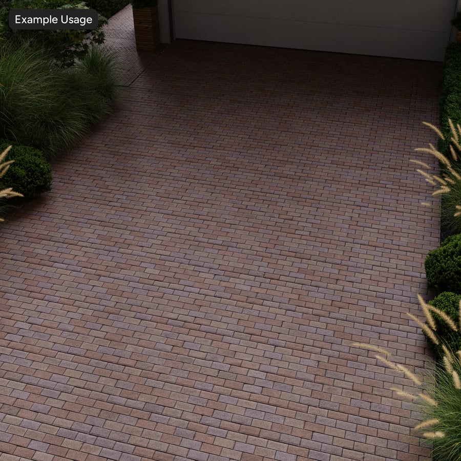 Sandfaced Running Bond Brick Paver Texture, Multicolour