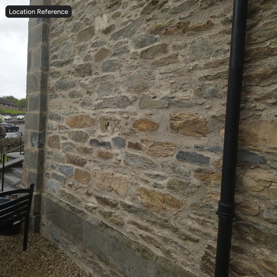 Rubble Stone Wall Texture, Plastered Gray