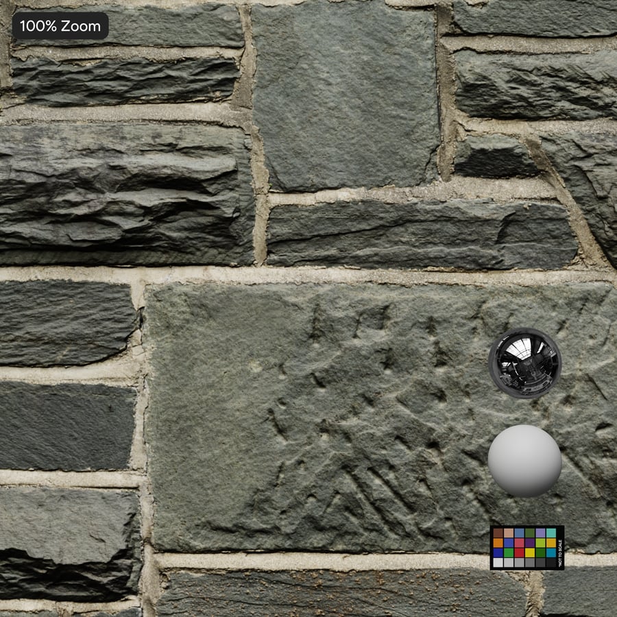 Rough Cut Slate Stone Wall Texture, Gray