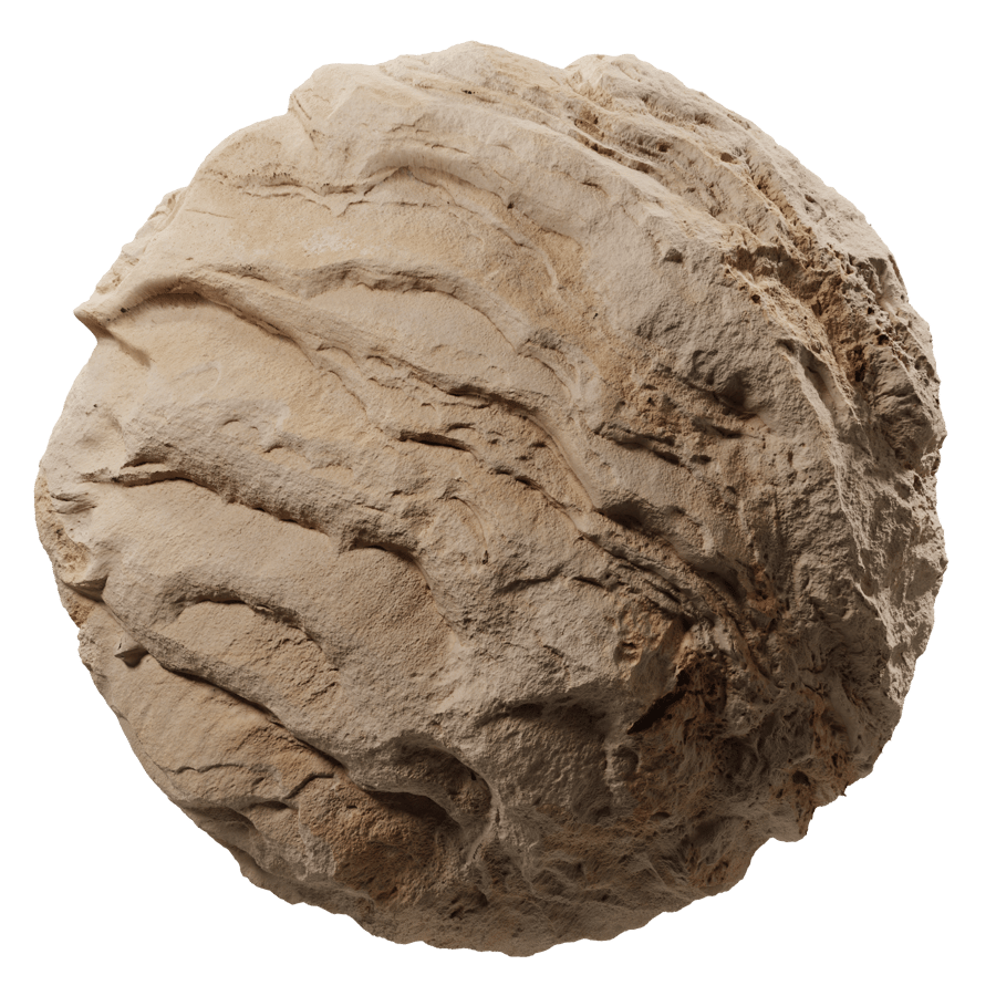 Eroded Sandstone Cliff Rock Texture, Beige
