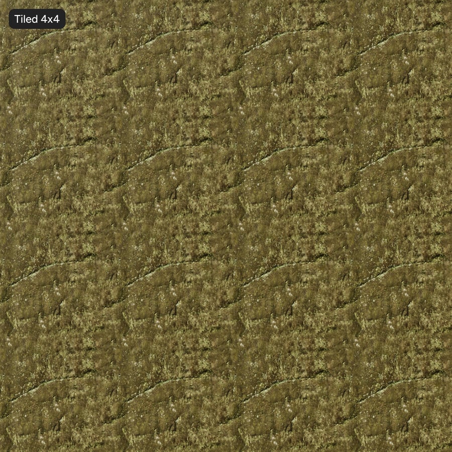 Textura de roca musgosa de acantilado, verde