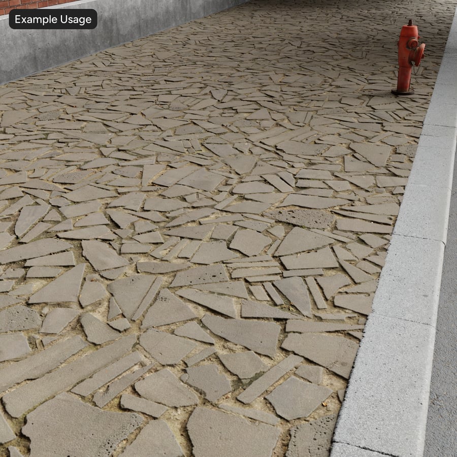 Vecchia pavimentazione irregolare in pietra