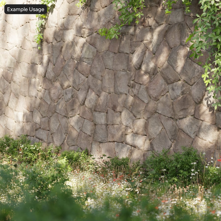 Rough Rubble Stone Wall Texture