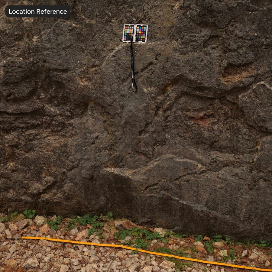 Dark Basalt Cliff Rock Texture