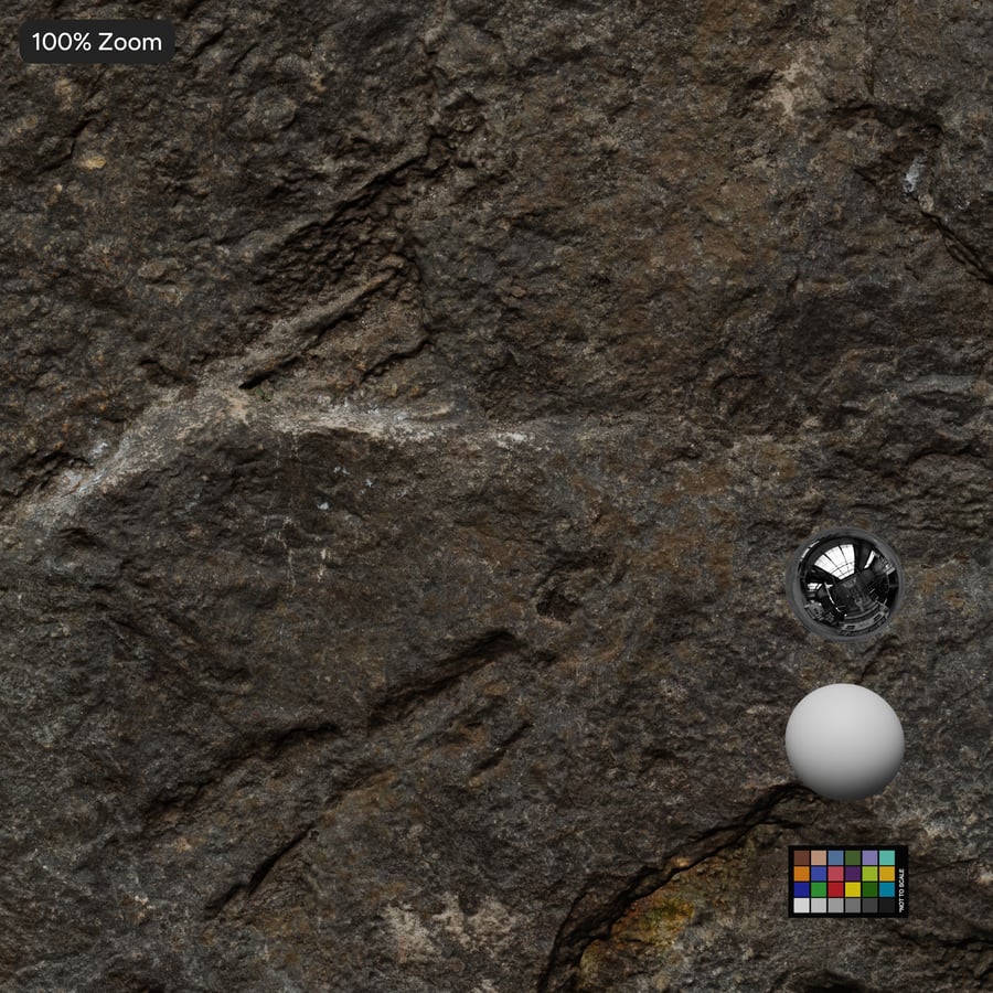 Dark Basalt Cliff Rock Texture