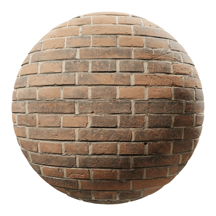 Running Bond Brick Wall Texture, Red