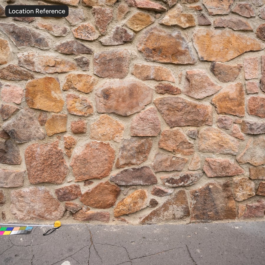 Textura de parede de pedra Roughness Rubble, bege