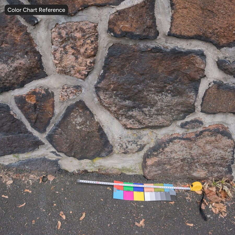Textura irregular de piedra y mortero para revestimientos murales