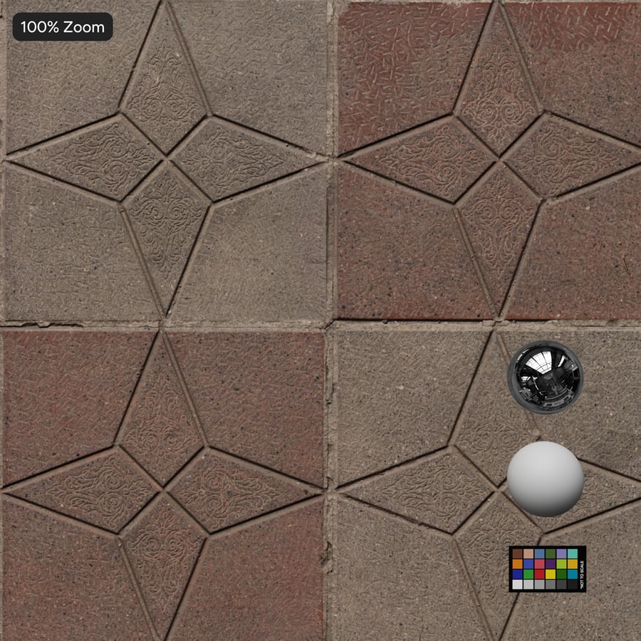 Dirty Star Pattern Beton burkolólap textúra, kockás