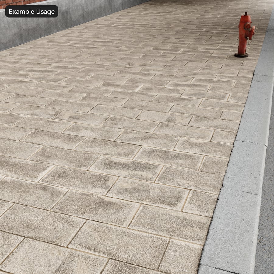 Stippled Dirty Concrete Block Sidewalk Texture