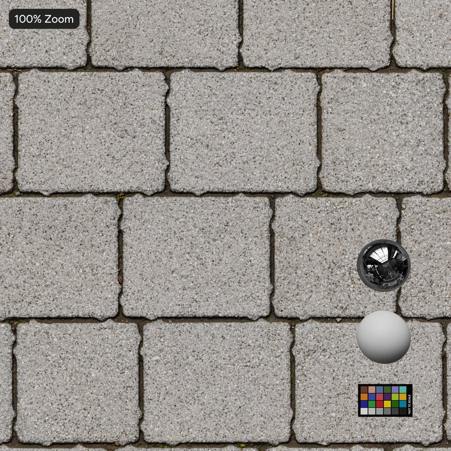 Running Concrete Paver Texture, White