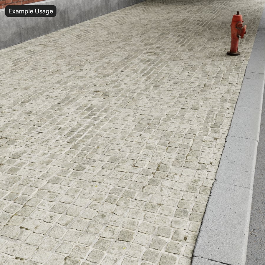 Dirty Worn Square Cobblestone Texture