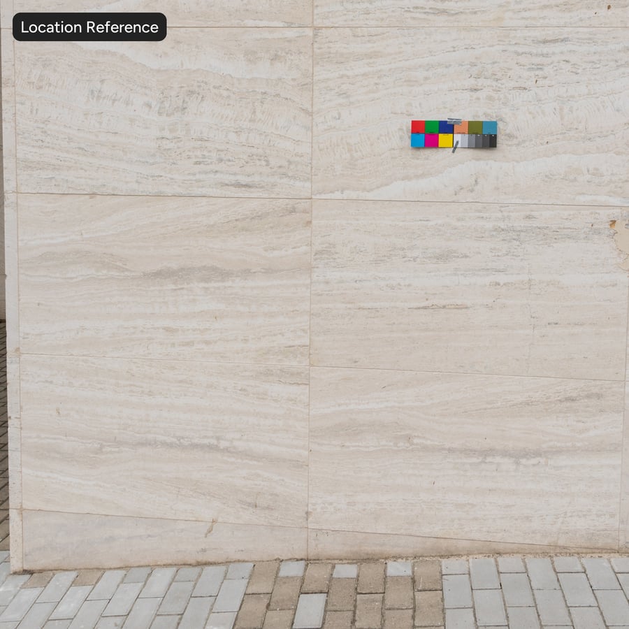 Weathered Travertine 3D Tile Texture, White