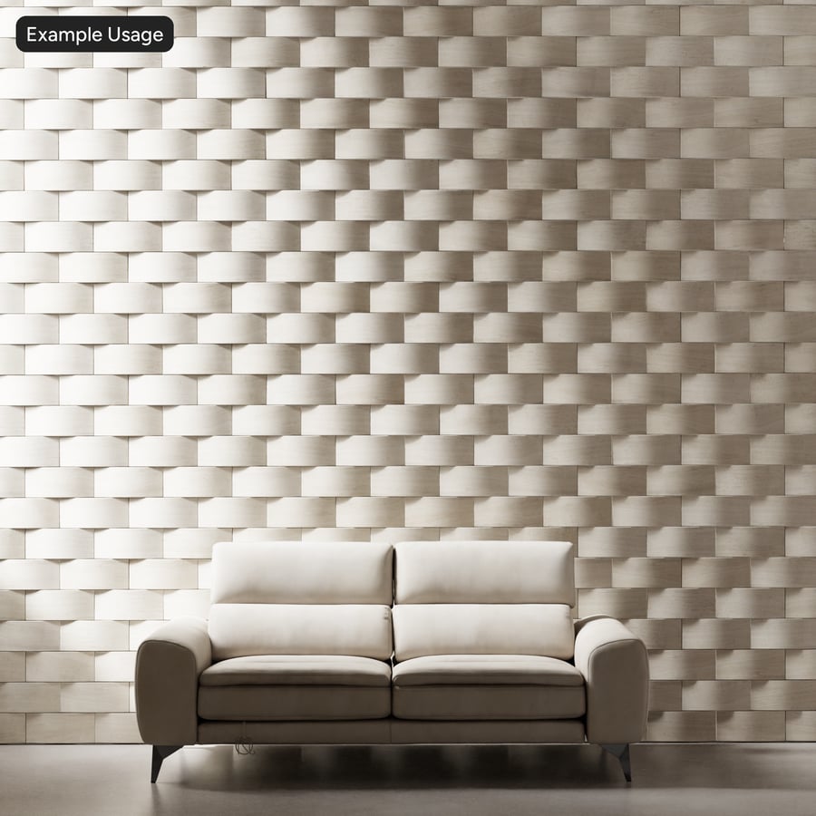 Weathered Travertine 3D Tile Texture, White