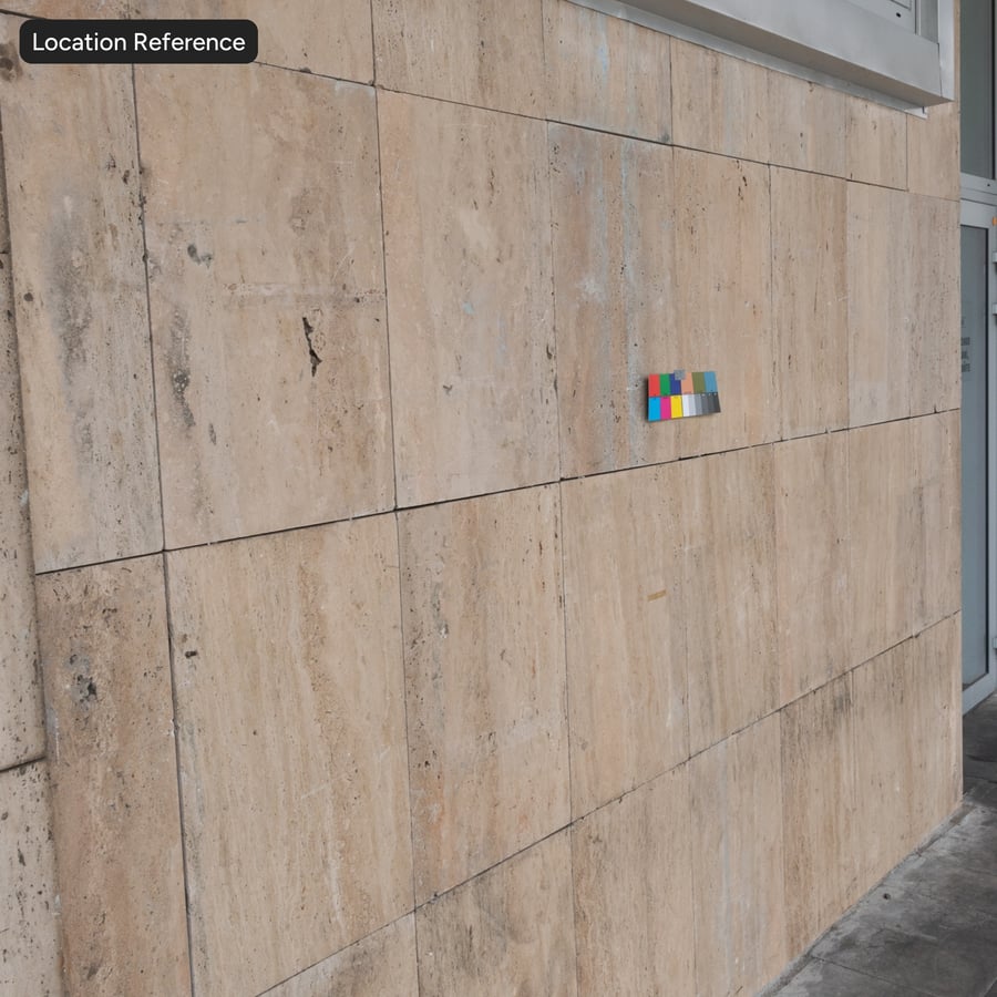 Textura de ladrilho 3D Weathered Travertine, bege