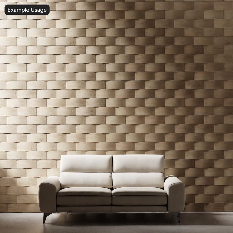 Textura de ladrilho 3D Weathered Travertine, bege