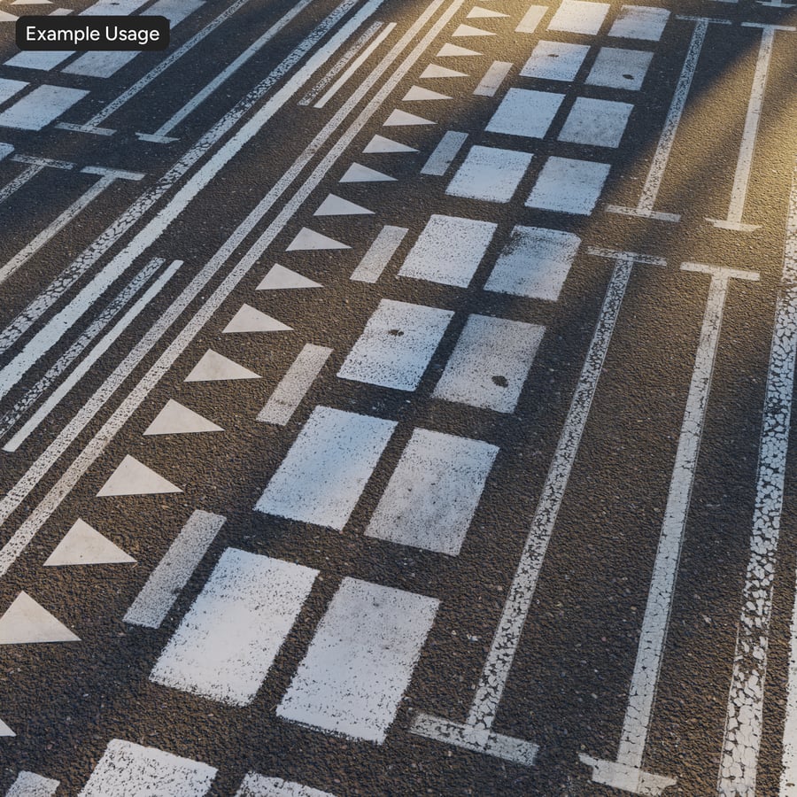Road Markings Atlas Decal Texture, White