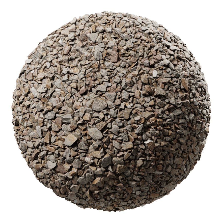 Mixed Large Ground Gravel Texture