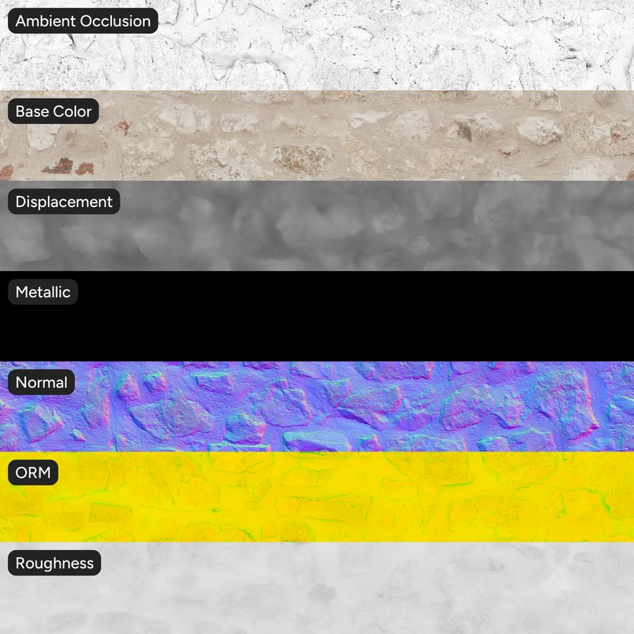 Old Rubble Stone Wall Texture