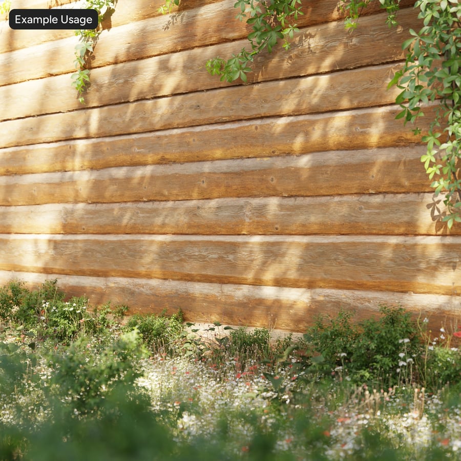 Wood Log Siding Wall Texture, Orange