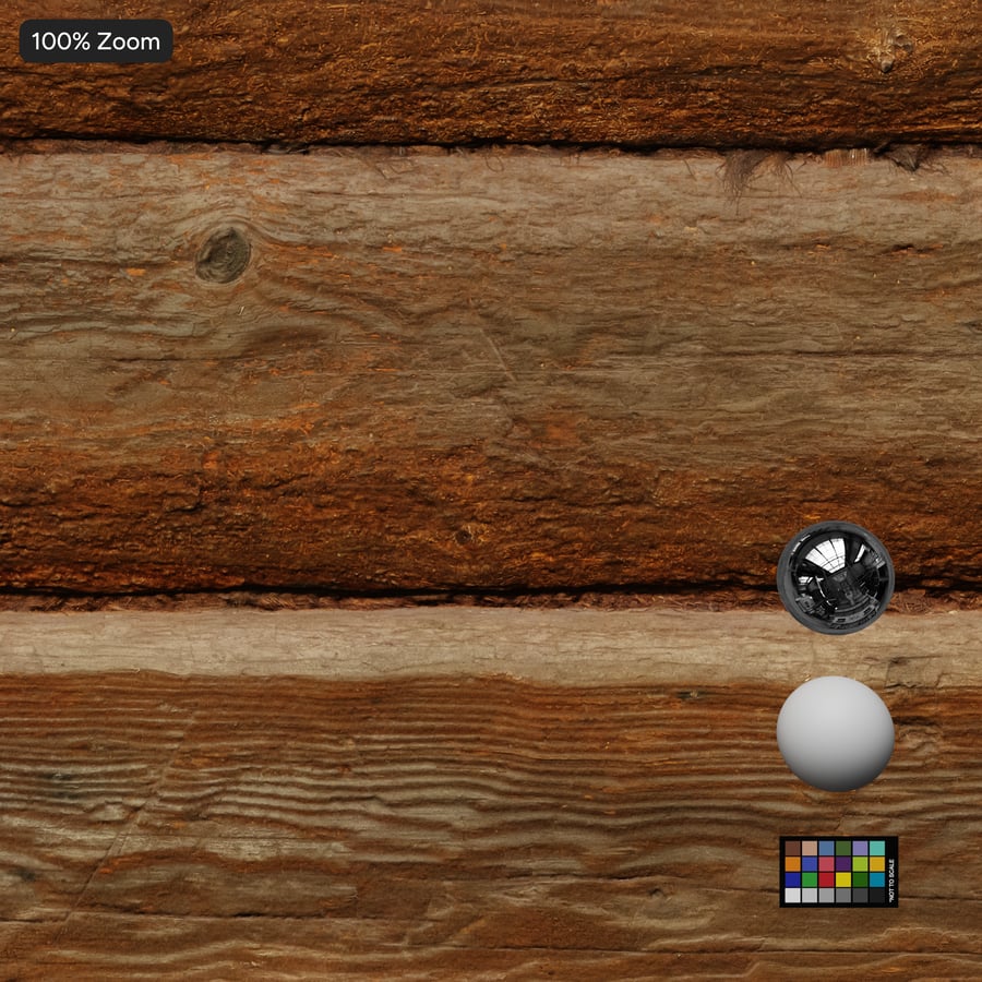Wood Log Siding Wall Texture, Orange