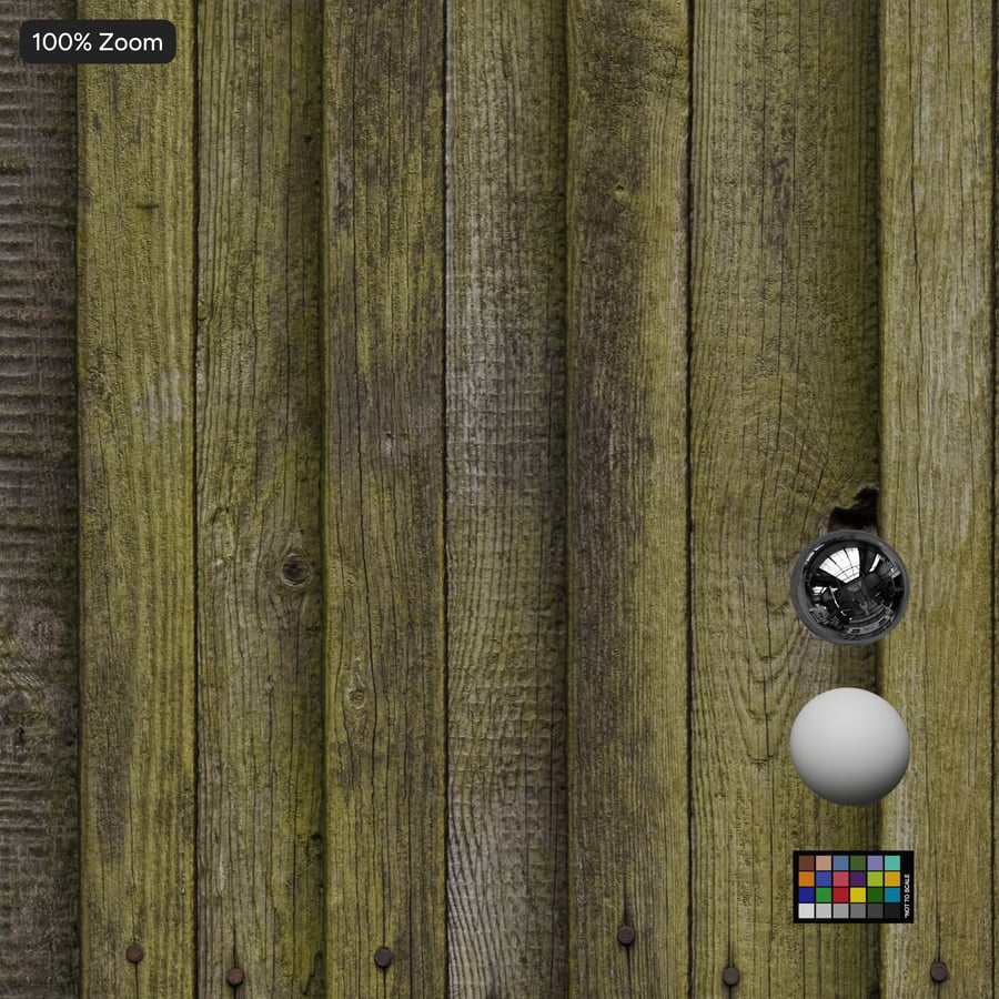 Mossy Vertical Wood Board Staket Textur