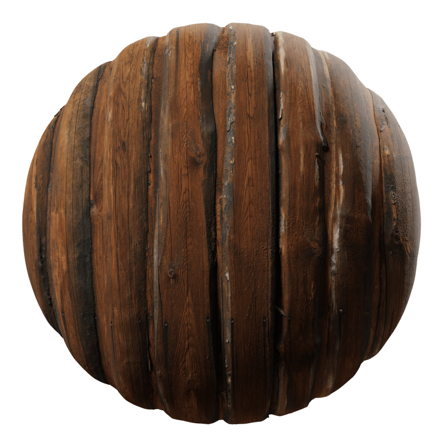 Aged Live Edge Wood Siding Wall Texture, Dark Oak